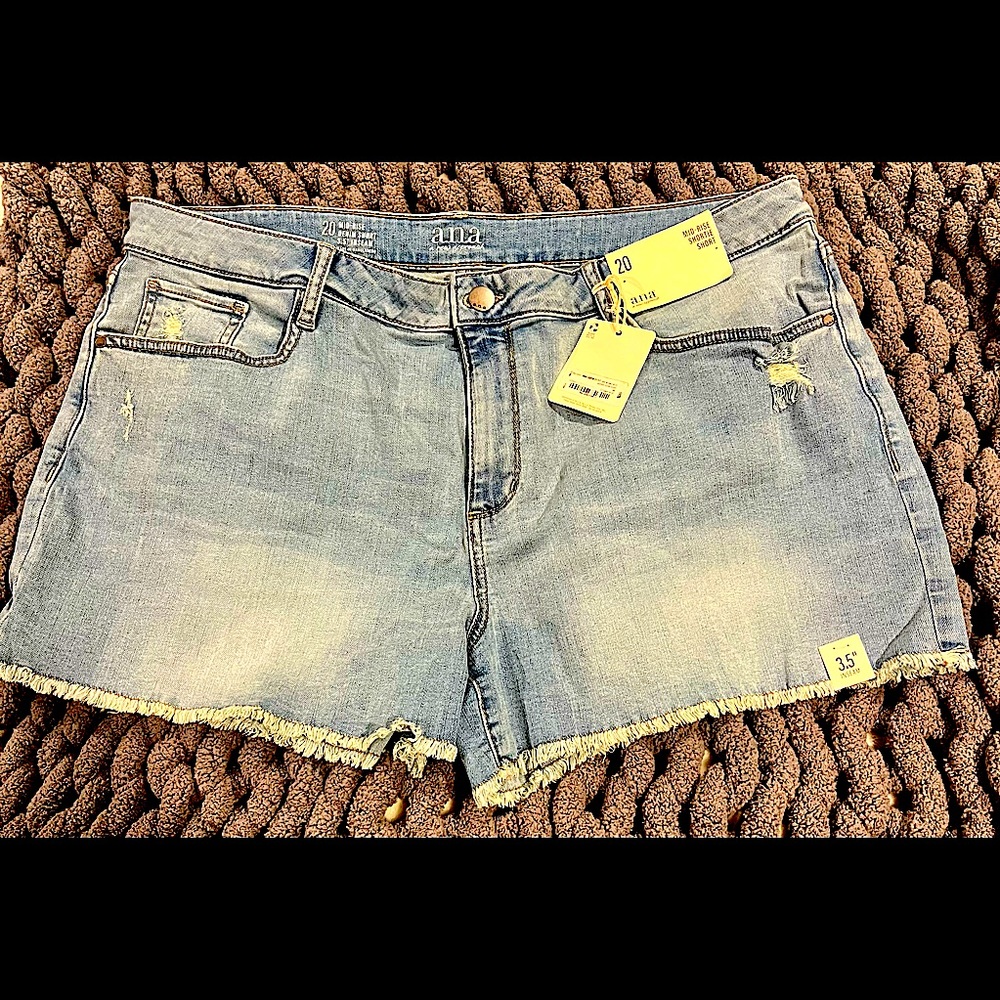 ANA plus size frayed shorts BNWT